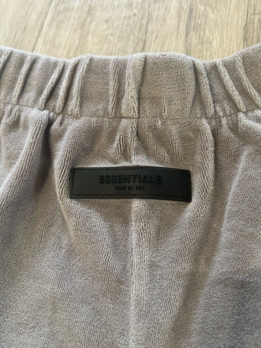Essentials Fear of God Gray Velvet Sweatshorts